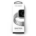 Viva Madrid Dayton Metal Watch Strap Compatible for Apple Watch 42/44MM, Link Bracelet Replacement Wristband Strap for Smartwatch, Fit & Comfortable Band - Silver
