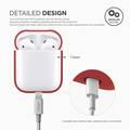 Elago Airpods Silicone Case Compatible with Lightning Type, Added Protection, Flexible, Perfectly Fit, External Impact Resistant, Scratch Resistant, Refined Detailed Design - Red