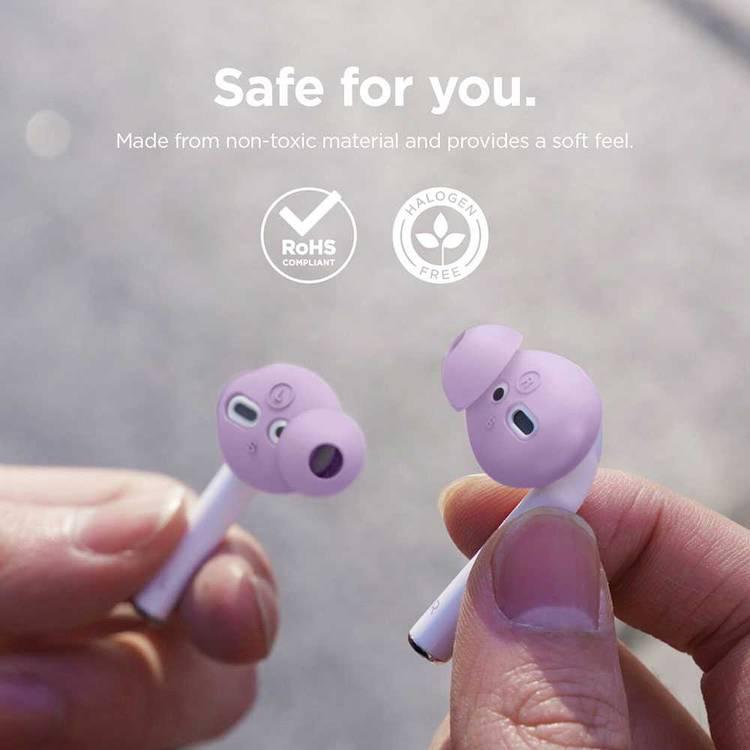 Elago Basic Earbuds with Cover Pouch for Apple Airpods, Secure Wear, Precise Sensor , Improved Sound Quality, Non-toxic & Soft Material - Lavender