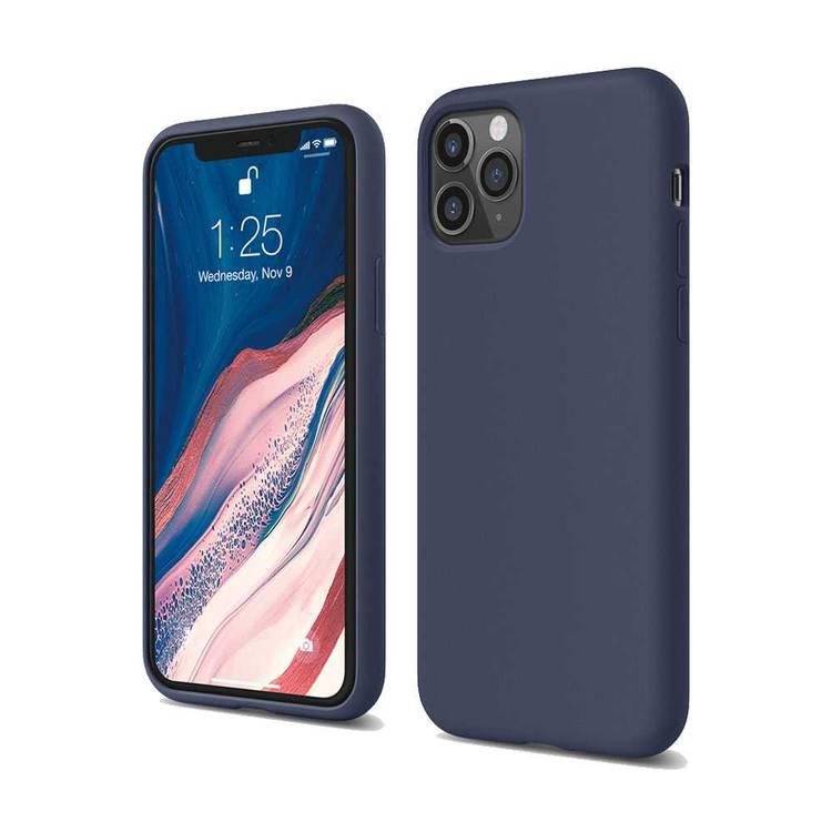 Elago Silicone Case for iPhone  11 Pro Max, Full Protection, Slim & Lightweight, Anti-Fingerprints, Dirt & Scratch Proof, Raised Lip for Camera & Screen Protection - Jean Indigo