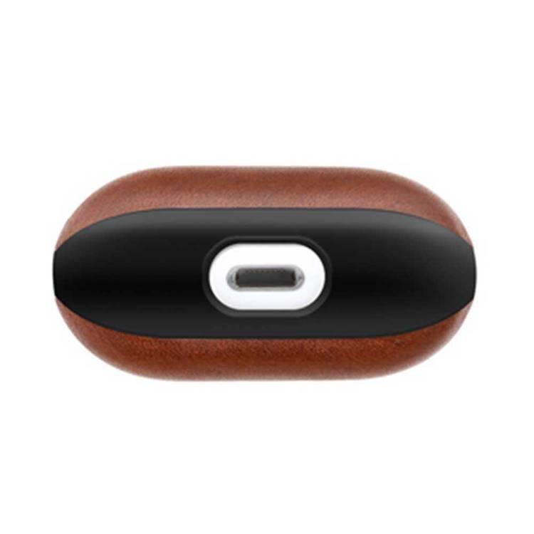 Viva Madrid Airex Vellum Genuine Leather Case Compatible for AirPods 1/2 - Easy Access to Charging Port - Scratch Resistant - Shock & Drop Protection Slim Cover - Brown