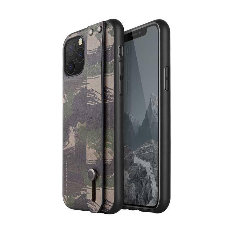 Viva Madrid Correa TPU/PC Back Case with Synthetic Leather + Integrated Video Stand Compatible for iPhone 11 Pro Max (6.5") Shock Absorbent Protection Cover - Camouflage Green