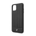 BMW Hard Case Leather Lines Compatible with iPhone 11 Pro Max, Full Protection, Accurate Cutouts Easy Access to All Ports, Scratch Resistant - Black