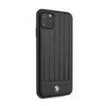 BMW Hard Case Leather Lines Compatible with iPhone 11 Pro Max, Full Protection, Accurate Cutouts Easy Access to All Ports, Scratch Resistant - Black
