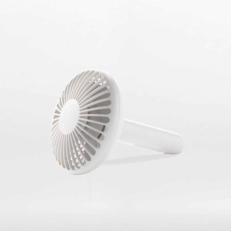 Pout Hands 2 Mushroom Portable Fan with Built-in Rechargeable Long-lasting Battery & Hand Strap - Sleek Designed Handheld Mini Electric Fan - Simple & Easy to Clean - Creamy White