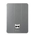 Karl Lagerfeld PU Saffiano Choupette Head Folio Case for iPad 12.9" - Silver