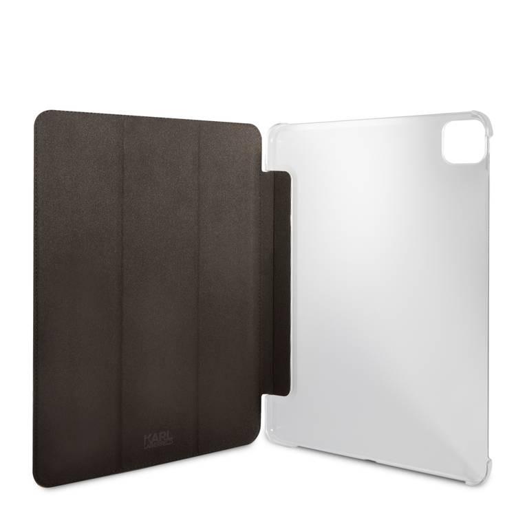 Karl Lagerfeld PU Saffiano Choupette Head Folio Case for iPad 12.9" - Silver
