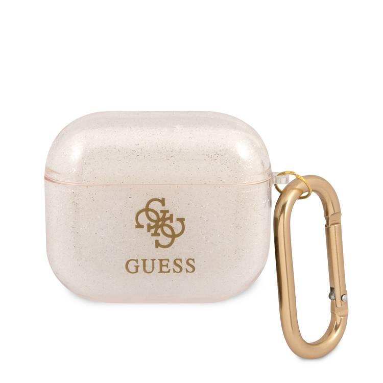 Guess TPU Colored Glitter Case for Airpods 3- Gold