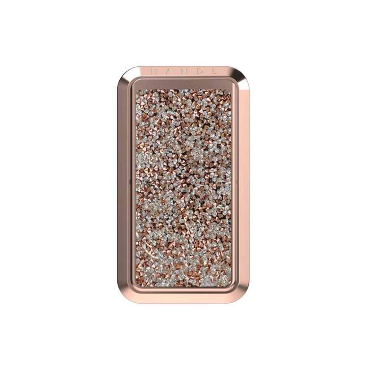 Handl Crystal Mobile Stand Phone Grip - Rose Gold