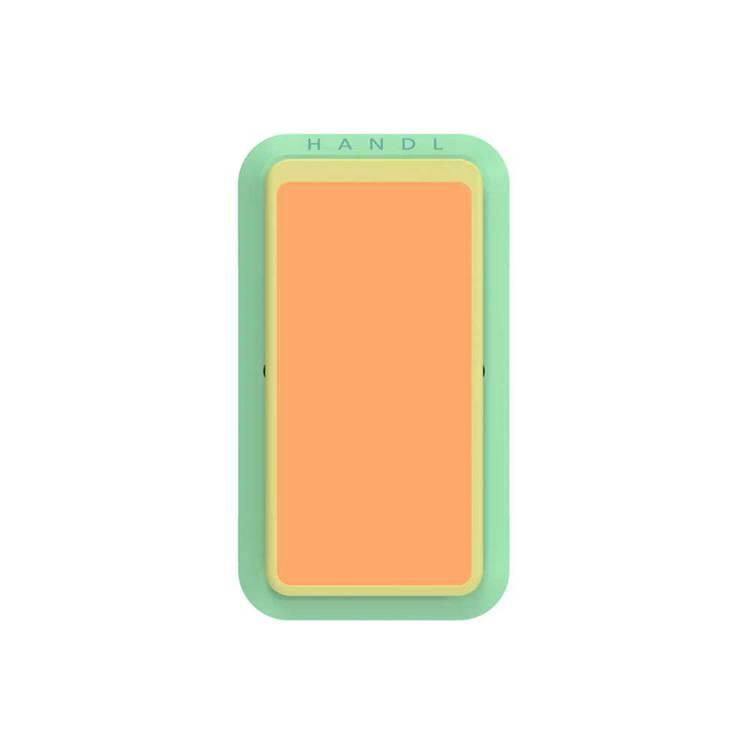 Handl Glow in the Dark Mobile Stand Phone Grip - Coral/Mint