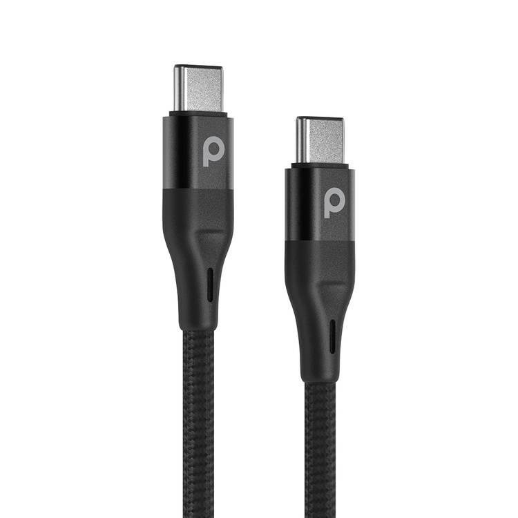Porodo Aluminum Braided USB-C to USB-C Cable 1.2M 60W - Black