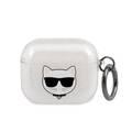 Karl Lagerfeld TPU Choupette Glitter Case for Apple Airpods 3 - Silver