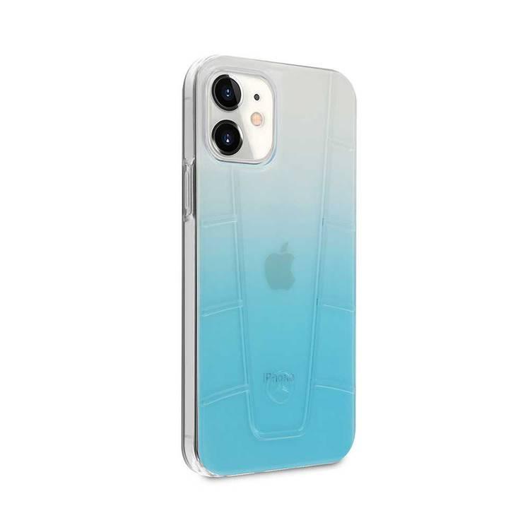 CG MOBILE Mercedes-Benz Transparent Phone Case Embossed 2 Compatible for iPhone 12 Mini (5.4 ) Officially Licensed - Blue Gradient