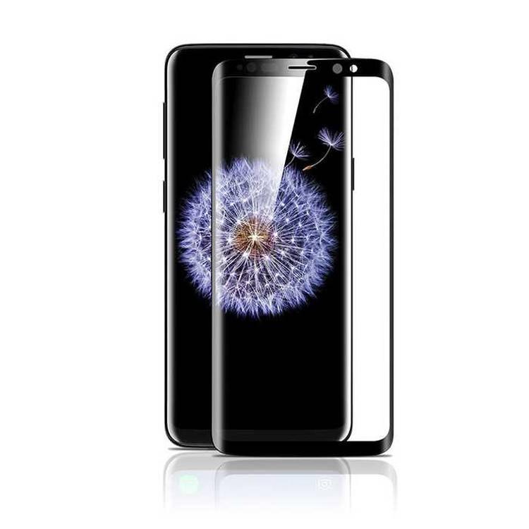 iGuard by Porodo 3D Full Covered Glass Screen Protector 0.25mm for Samsung Galaxy S9 - Black
