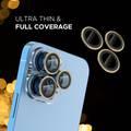 LEVELO Lucent Trio Lens Protector Compatible for iPhone 13 Pro & 13 Pro Max (3pcs) 9H Hardness | Bubble Free | Full Coverage Camera Lens Protector | Anti-Scratch - Gold