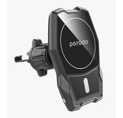 Mobile Holder Porodo PD-MGMCO-BK Wireless Car Mount Dual ...