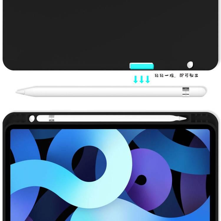غرين ليون حافظة جلدية فاخرة مع لوحة مفاتيح لاسلكية (إنجليزية) متوافقة مع ابل ايباد برو 12.9 "2020 | غطاء ايباد قابل للطي وممتص للصدمات - أسود
