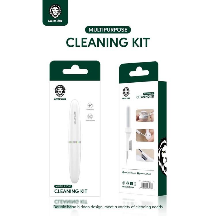 Green Lion Multi-purpose Cleaning Kit for AirPods with Split Type Double Head Design - White
