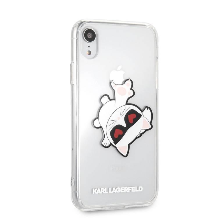 Karl Lagerfeld TPU Transparent Hard Case for iPhone Xr - Black Character