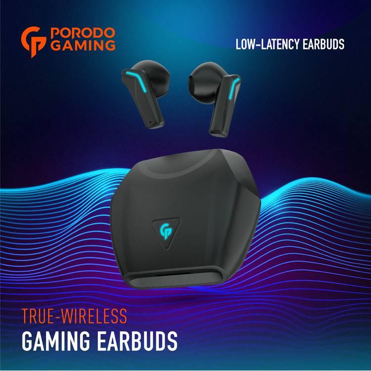 Porodo Gaming True Wireless Waterproof Earbuds With Touch Controls - Black