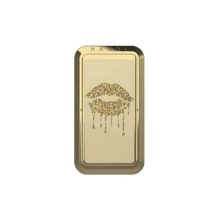 Handl Lips Mobile Stand Phone Grip - Gold