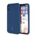 CG MOBILE Maserati Silicone Hard Phone Case Compatible for Apple iPhone X Officially Licensed  - Blue