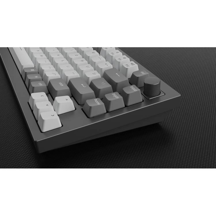 كي كرون لوحة مفاتيح ميكانيكية Q1 QMK Gateron Phantom مزودة بمقبض ومفتاح RGB ومفتاح بني وقابل للتبديل السريع المخصص | لوحة مفاتيح الألعاب بتصميم مريح - رمادي فلكي