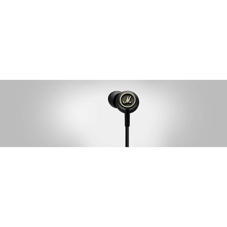 Marshall MODEBLK Mode Logo - Iconic Black Wired Earphones Marshall In-Ear with Headphones 