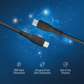 Pawa PVC 20W Data & Quick Charging USB-C to Lightning Cable 2m/6.5ft - Black