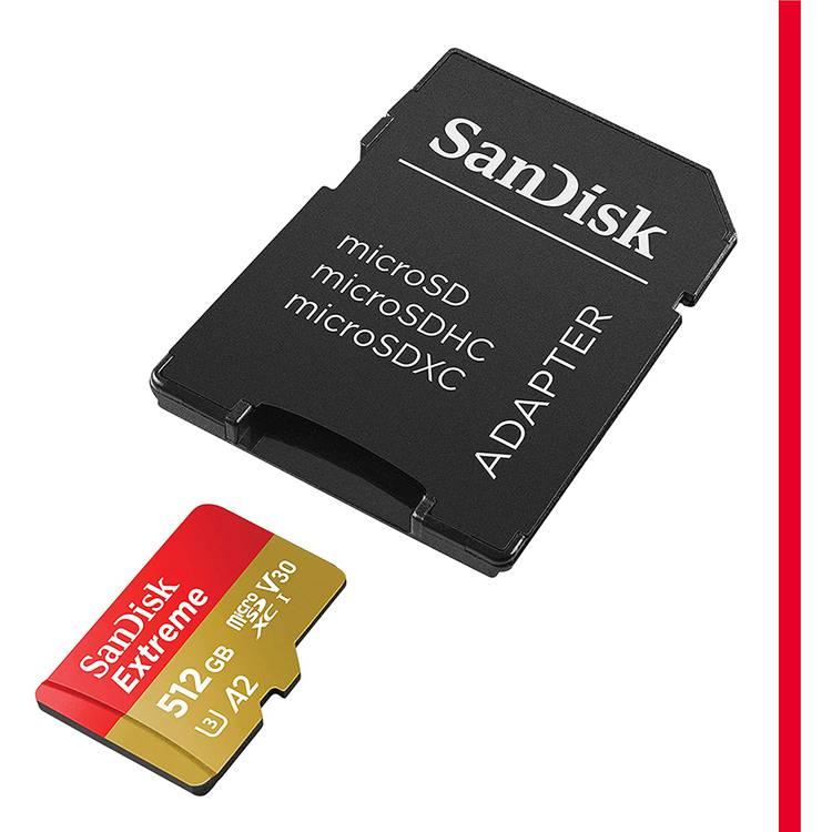 Carte SD SanDisk Extreme UHS-I, V30, U3, 4K UHD