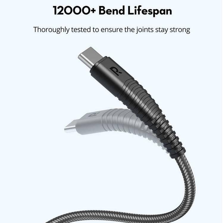 Braided USB-C to USB-A Cable (1m / 3.3ft, Black)
