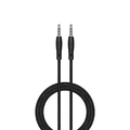 Pawa PW-12BDAUX-BK Nylon Braided 3.5mm Audio Cable 1.2m/4ft, 3.5mm male-to-male audio cable is used to directly transmit audio signals - Black