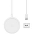 Belkin F7U082myWHT BoostCharge Wireless Charging Pad 10W (Qi-Certified Fast Wireless Charger for iPhone, Samsung, Google, more)Including 3 pin Power Supply Plug - White