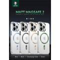 جرين ليون جراب Matt Magsafe 2 IMD مضاد للخدش لهاتف ايفون 13 برو ، إطار من السبائك ، شفط مغناطيسي ، TPU شفاف - أسود