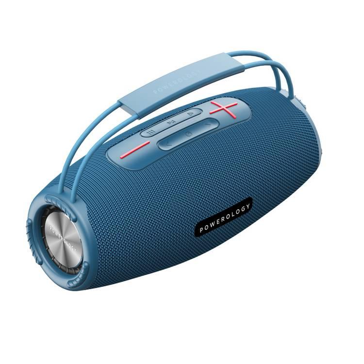 Powerology Phantom Speaker, Bluetooth 5.0, Water-Resistant, Aux Interface, 6000mAh Battery Capacity - Navy Blue