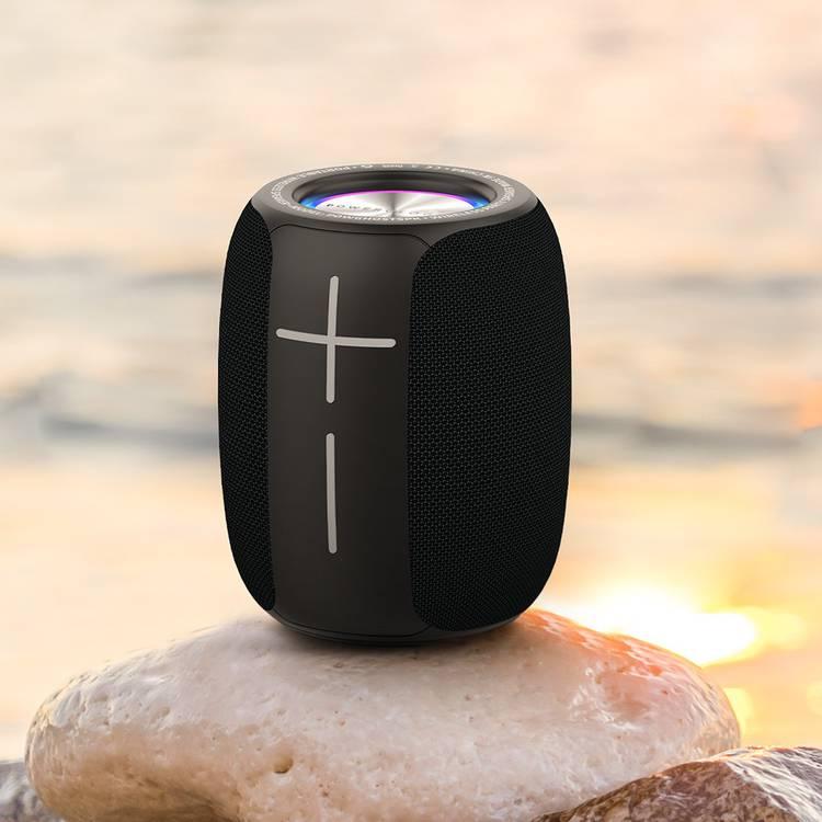 Powerology Ghost Speaker, Bluetooth 5.0, Water-Resistant, 1500mAh Battery Capacity - Black