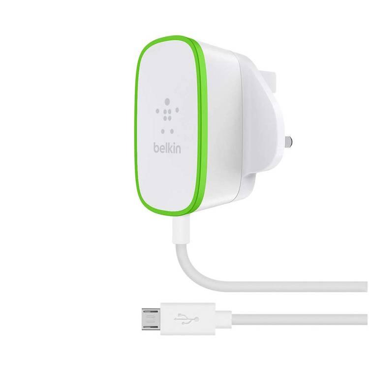 Belkin F7U009vf06-WHT Micro Home Charger, 12 W, 2.4 A Micro-USB Cable, 1.8 m - White