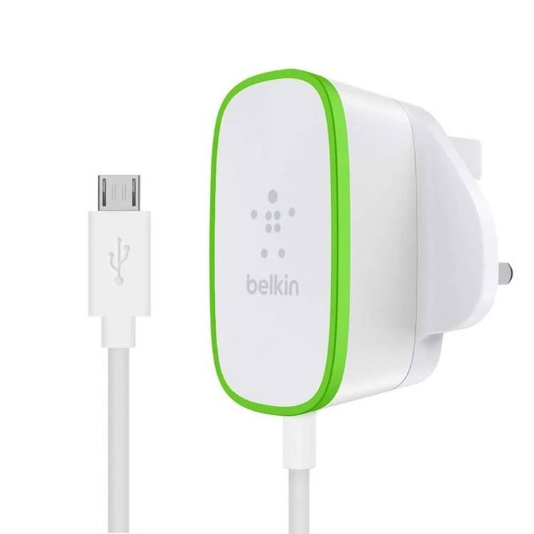 Belkin F7U009vf06-WHT Micro Home Charger, 12 W, 2.4 A Micro-USB Cable, 1.8 m - White