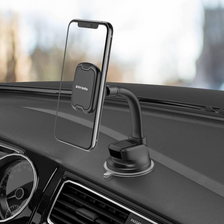 بورودو PD-MSCD-BK كوب مغناطيسي للوحة القيادة ، حامل هاتف على الزجاج الأمامي للسيارة - أسود