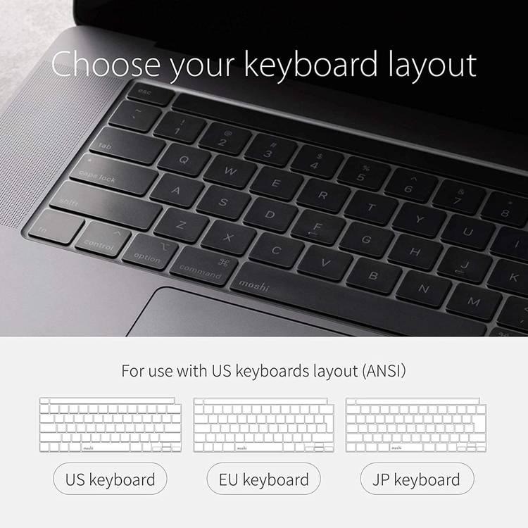 موشي واقي لوحة مفاتيح كلير جارد لجهاز ماك بوك ار 2020 ، تصميم الاتحاد الأوروبي ، نحيف للغاية ، مادة ممتازة - شفاف