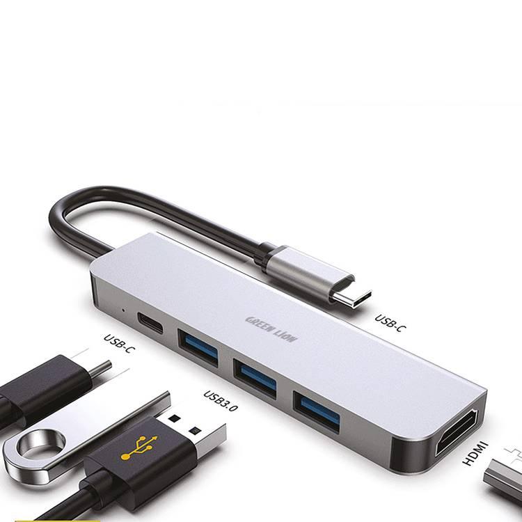 Ugreen USB C Hub Adapter for MacBook Pro and MacBook Air - Gray/Silver