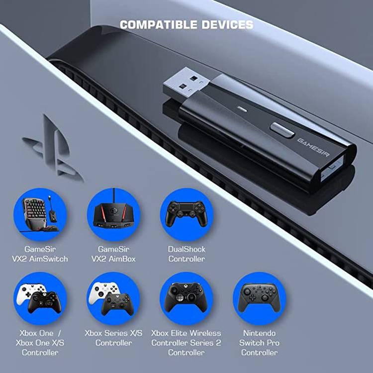 GAMESIR VX Adapter Peripheral Adapter For Playstation 5, Play All PS5 Games With Different Controlers - Black