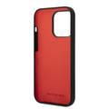 AMG Liquid Silicone Case - Checkered Flag Pattern iPhone 14 Pro Max Compatibility - Black/Red