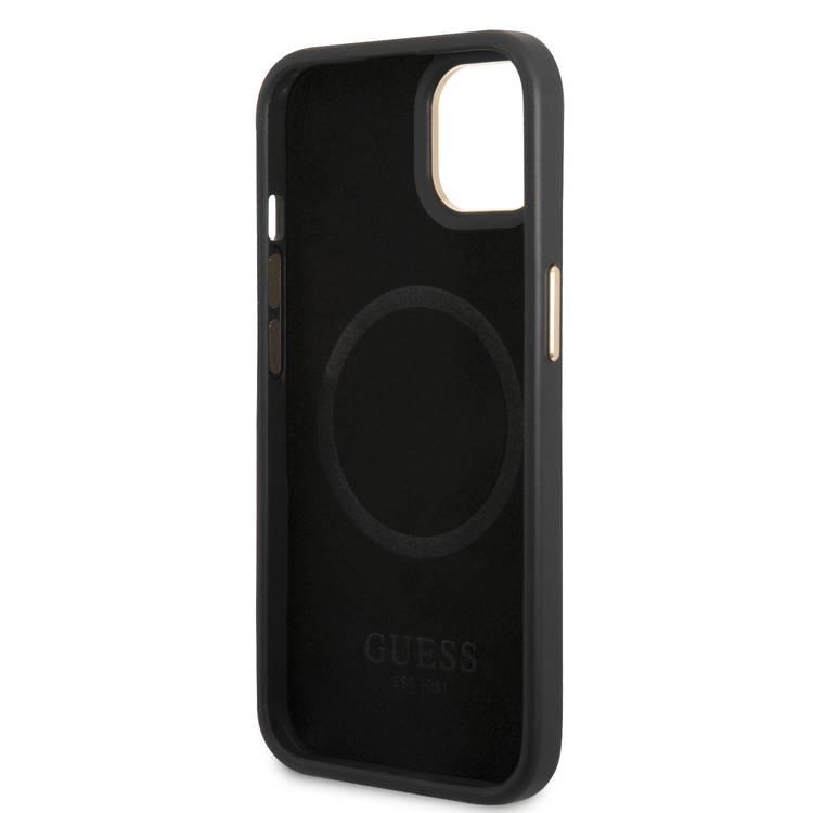 Guess Magsafe 4G PU Case With Metal Plate Logo - iPhone 14 Plus - Black