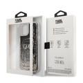 Karl Lagerfeld Liquid Glitter Silicone Case Gatsby Ikonik Protector iPhone 14 Plus Compatibility - Black / Gold