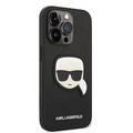 Karl Lagerfeld PU Saffiano Case with Karl Head Patch Ultra-Thin iPhone 14 Pro Max Compatibility - Black