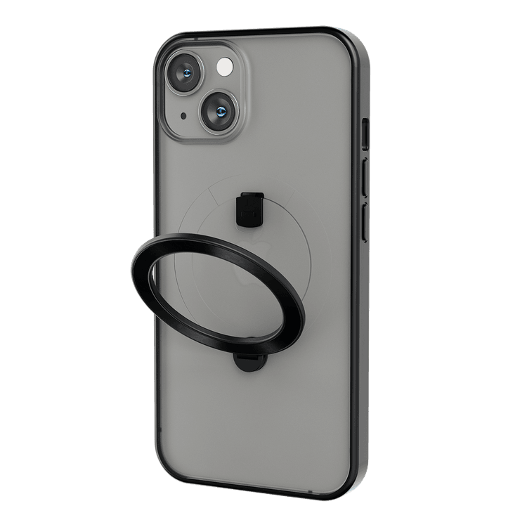 Levelo Magsafe Compatibility Ringo Multi Functional Kickstand Case Protective iPhone 14 Compatibility - Black