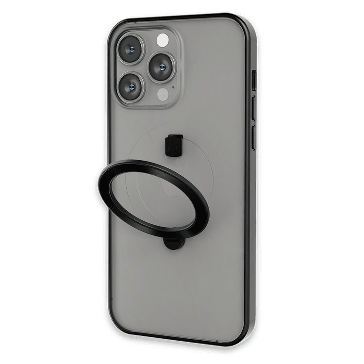 Levelo Magsafe Compatibility Ringo Multi Functional Kickstand Case Protective iPhone 14 Pro Max Compatibility - Black