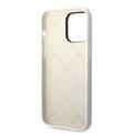 Lacoste Hard Case Liquid Silicone / Microfiber Allover Pattern Compatible with iPhone 14 Pro Max - White