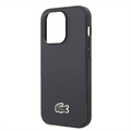 Lacoste Hard Case Iconic Petit Pique PU Woven Logo Estragon Compatible with iPhone 14 Pro - Blue